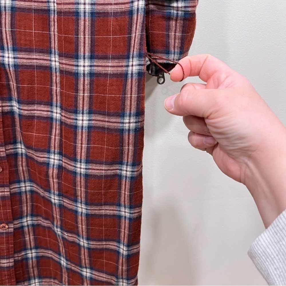 Juicy Couture Red Plaid Button-Up Shirt Dress size 4 - Picture 11 of 15